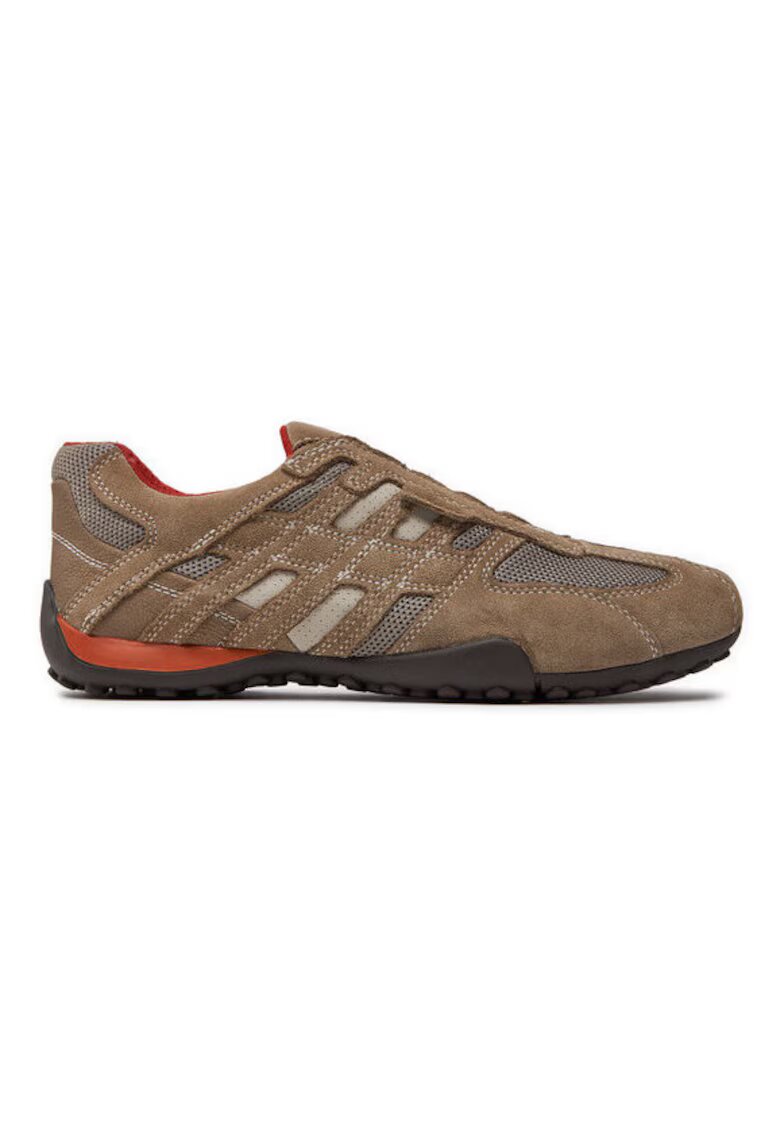 Geox Pantofi sport barbatesti - bej - material textil si piele intoarsa