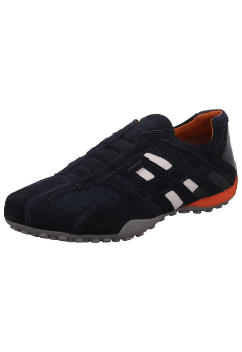 Geox Pantofi sport barbati Snake - Piele - Albastru inchis - Albastru inchis