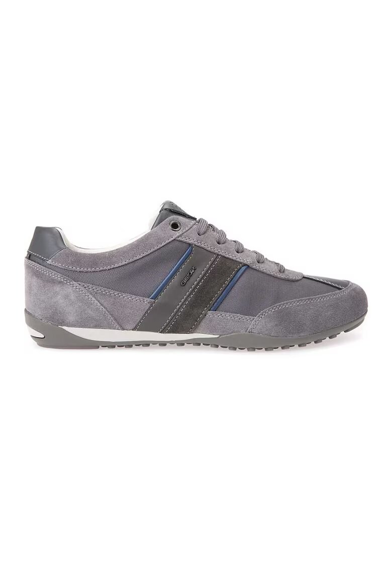 Geox Pantofi sport cu garnituri de piele intoarsa Wells - Gri