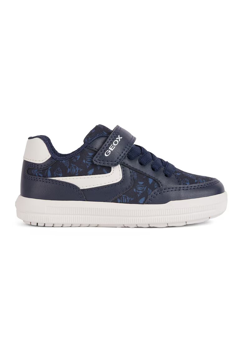 Geox Pantofi sport cu inchidere velcro si garnituri din piele ecologica - Bleumarin