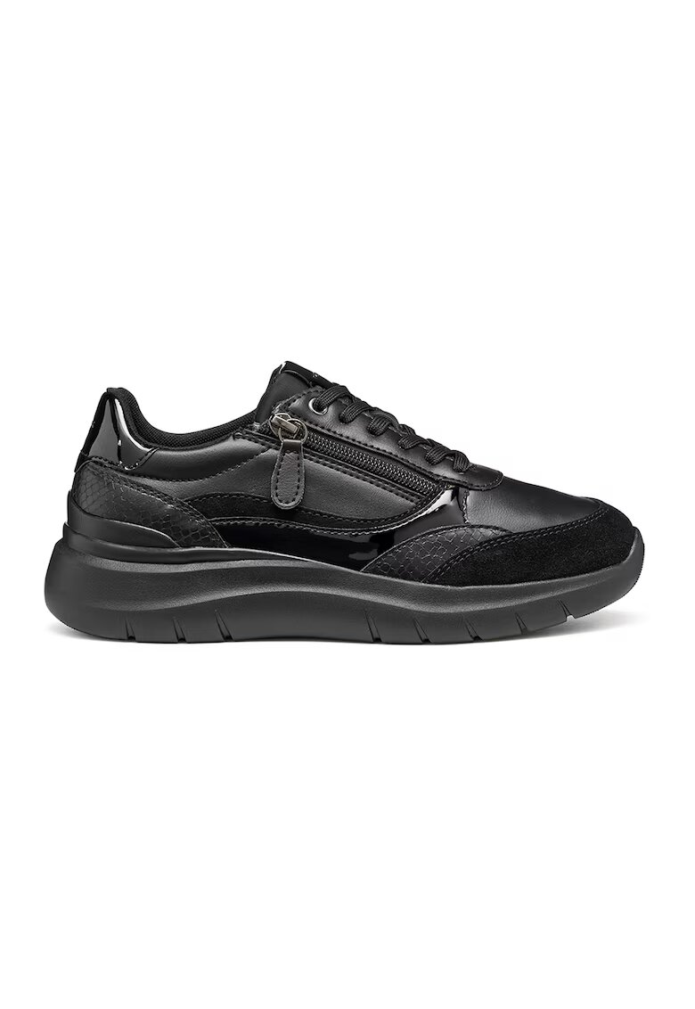 Geox Pantofi sport cu insertii de piele intoarsa - Negru