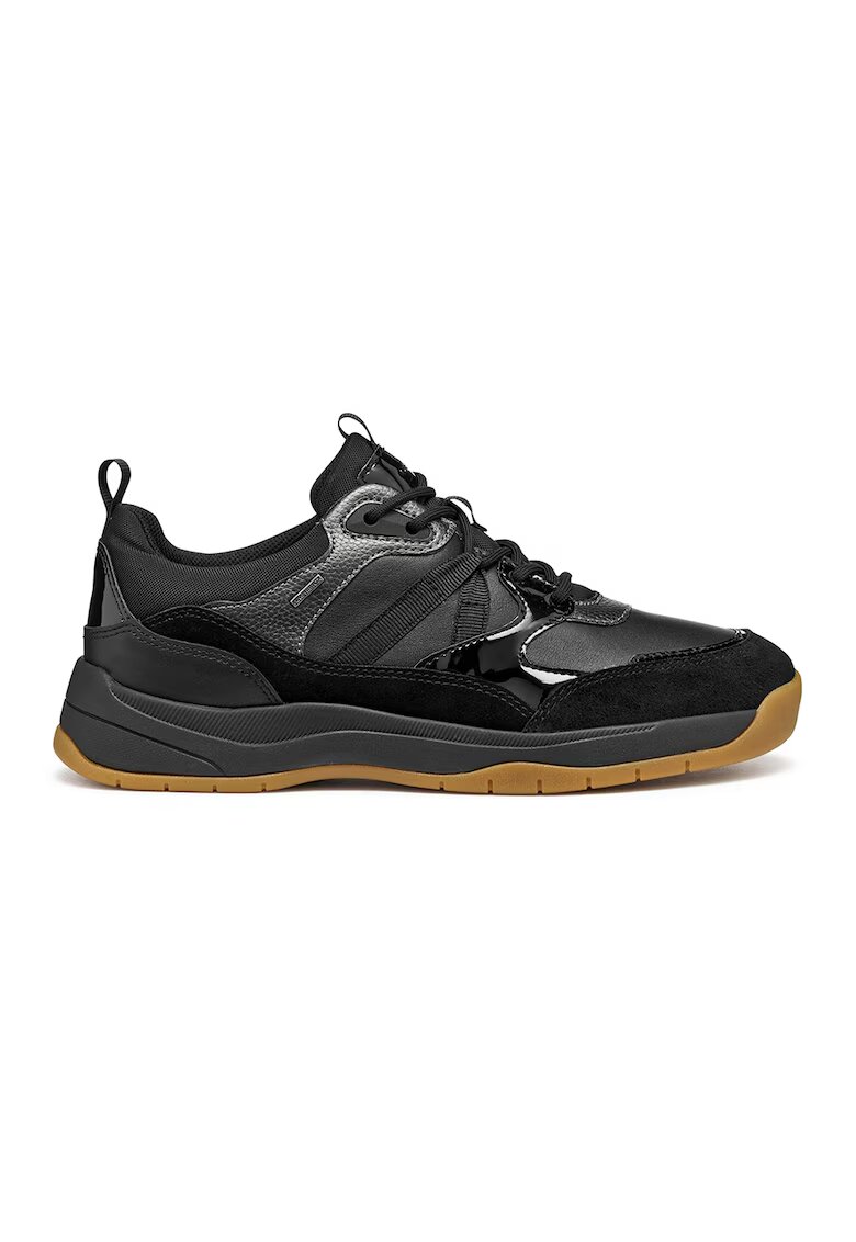 Geox Pantofi sport cu insertii de piele intoarsa - Negru