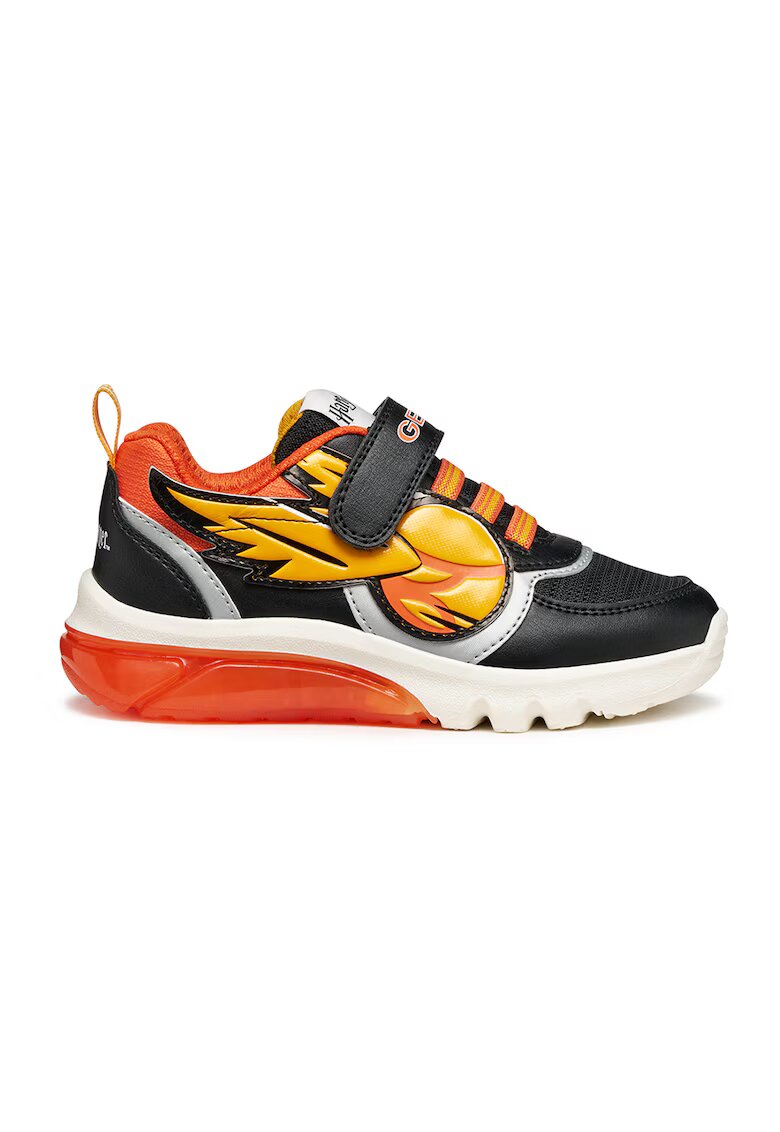 Geox Pantofi sport cu LED-uri Harry Potter - Negru/Portocaliu mandarina