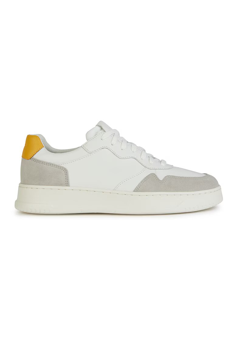 Geox Pantofi sport cu model solorblock si garnituri de piele - Alb/Gri