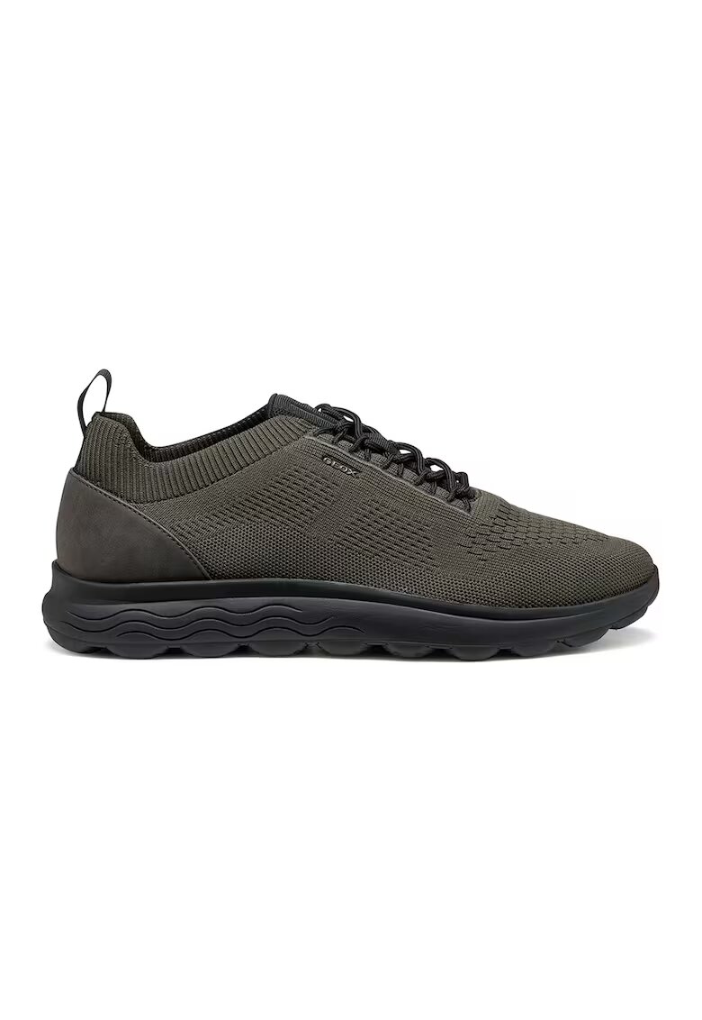 Geox Pantofi sport cu segmente din plasa tricotata - Negru/Kaki