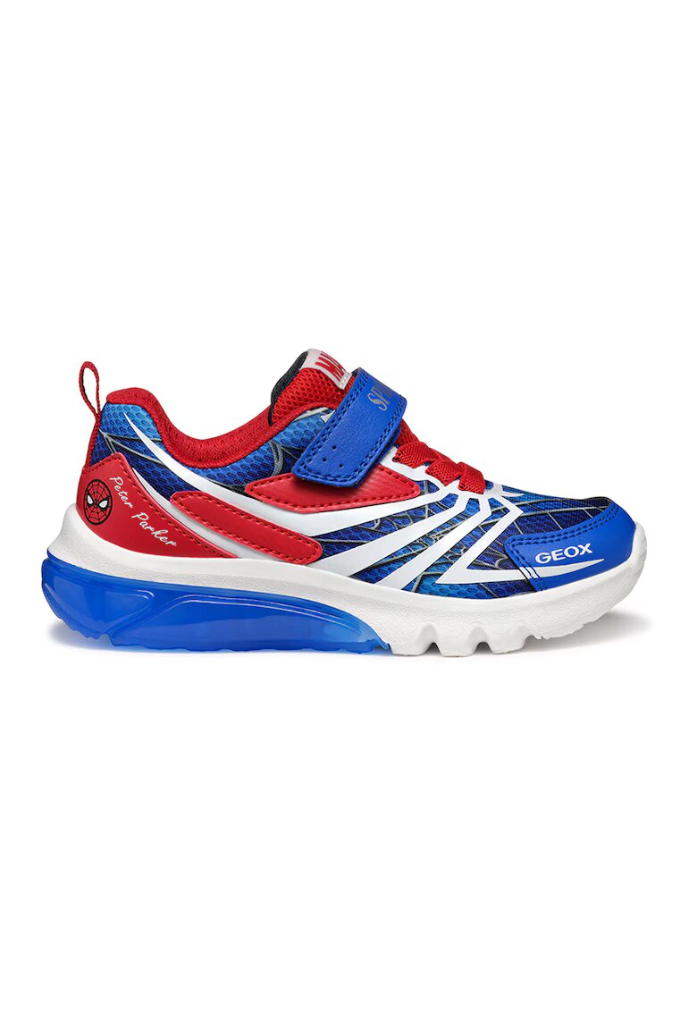 Geox Pantofi sport cu velcro Light-Up - Rosu - Albastru royal - Alb optic