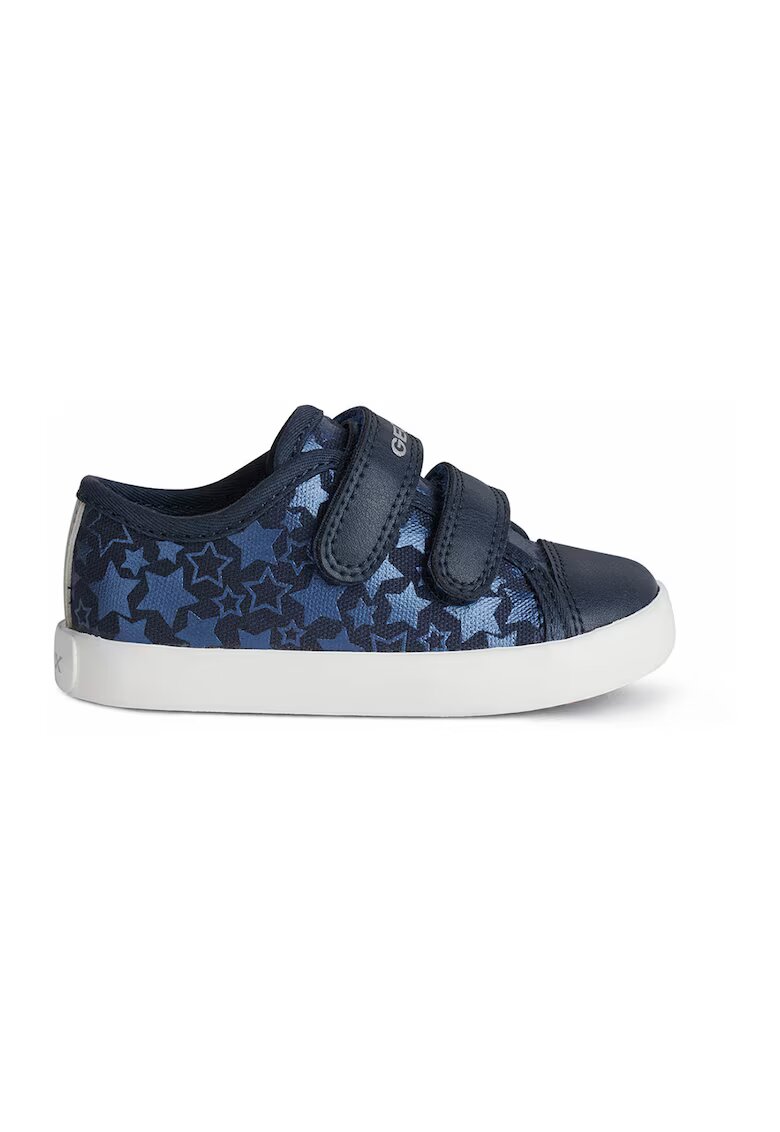 Geox Pantofi sport cu velcro si imprimeu cu stele Gisli - Bleumarin