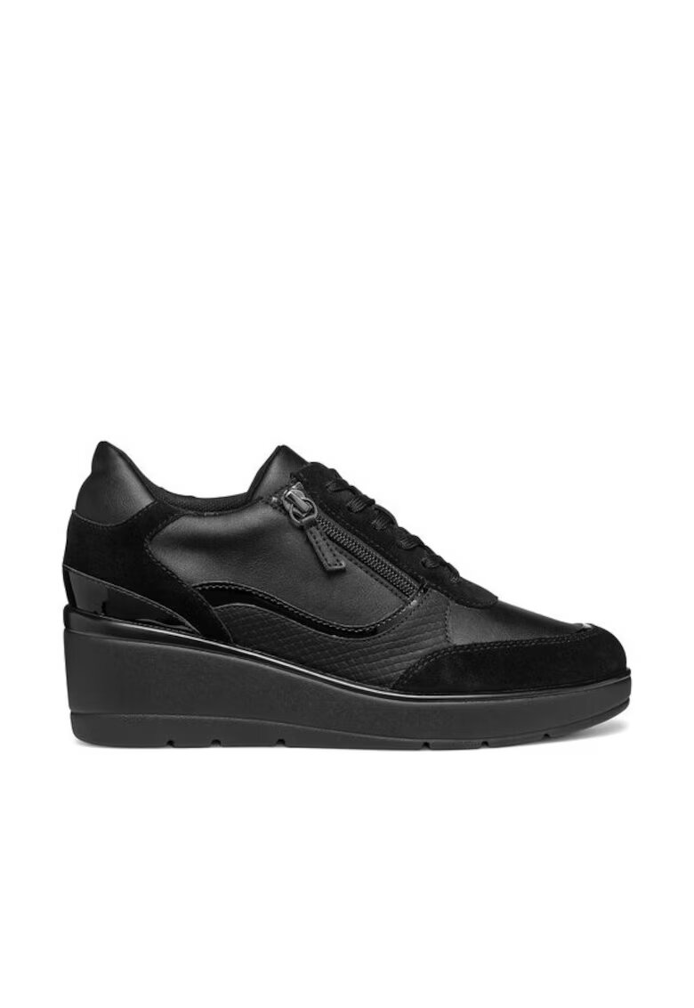 Geox Pantofi sport dama 303948955 - Piele ecologica - Negru - Negru