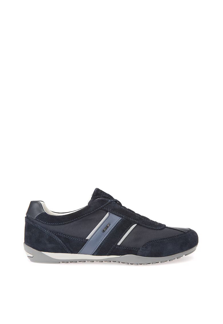 Geox Pantofi sport de material textil si piele intoarsa