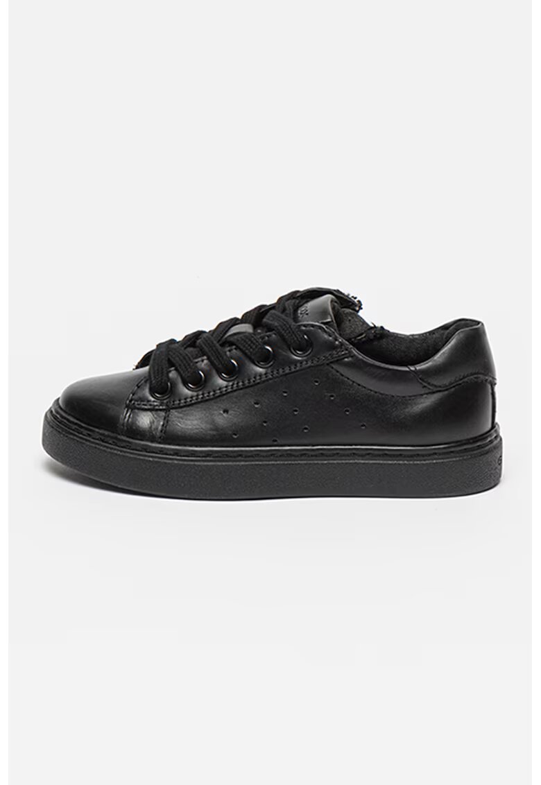 Geox Pantofi sport de piele cu insertii din material textil Nashik - Negru
