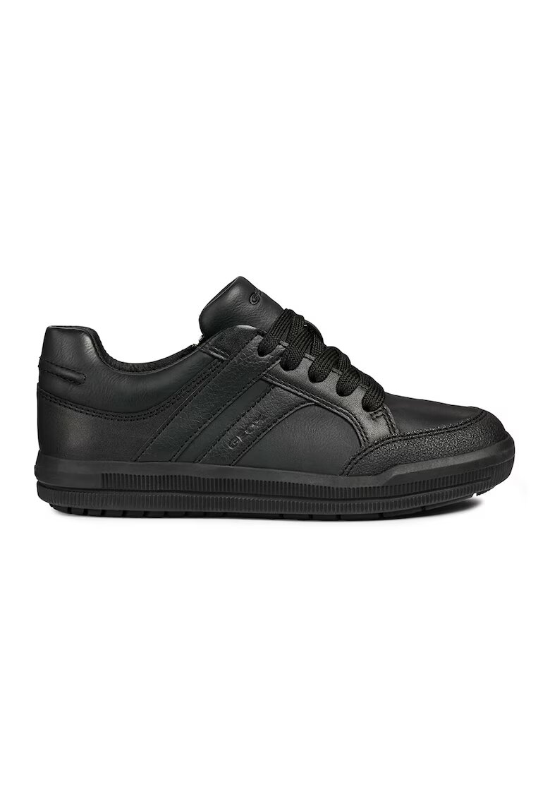 Geox Pantofi sport de piele ecologica cu detalii texturate - Negru