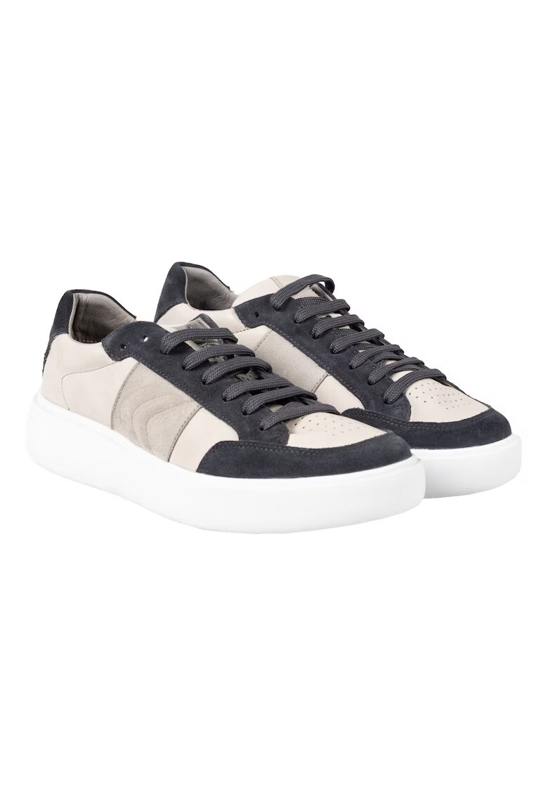 Geox Pantofi sport din piele cu garnituri din piele intoarsa Ottaya B -