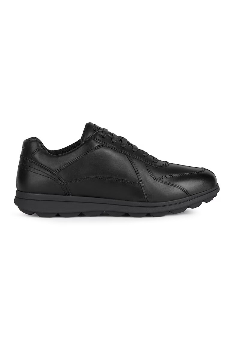 Geox Pantofi sport din piele cu model uni Spherica - Negru