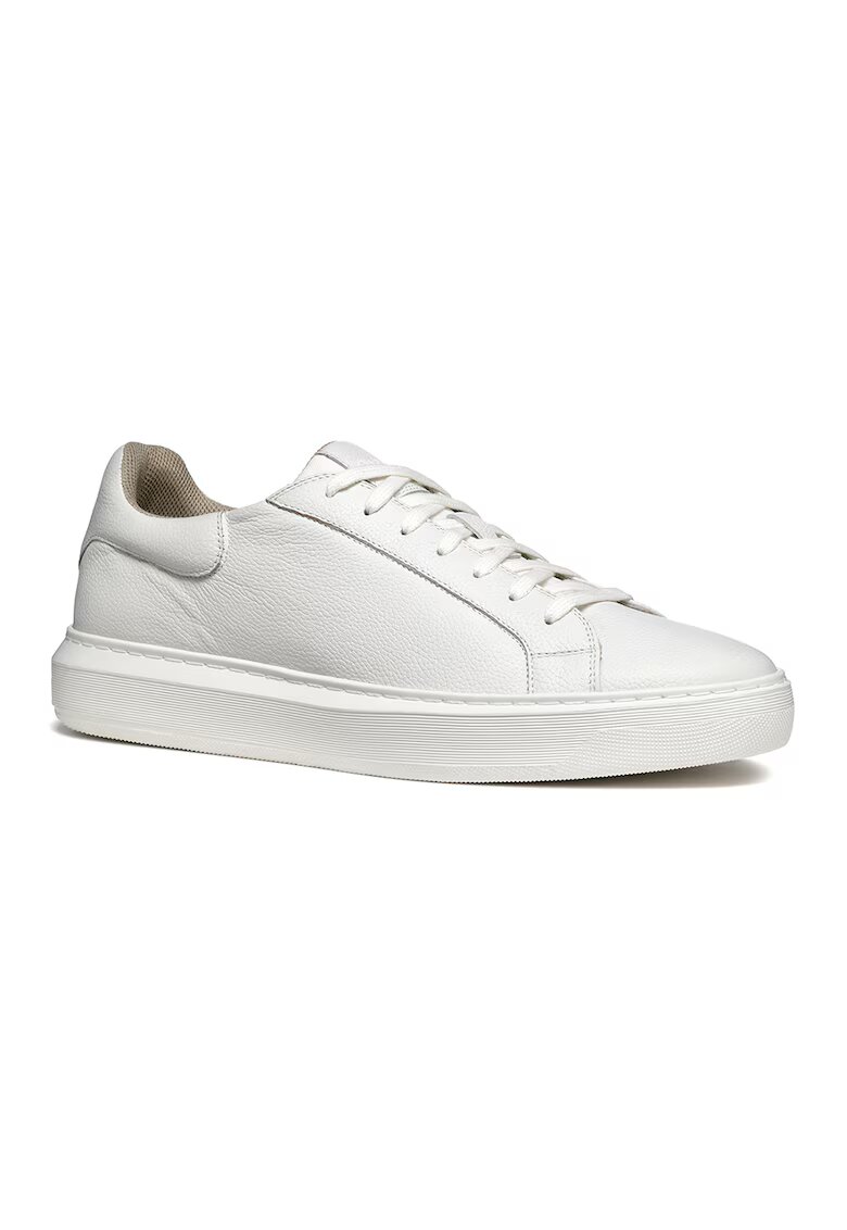 Geox Pantofi sport din piele Deiven - Alb