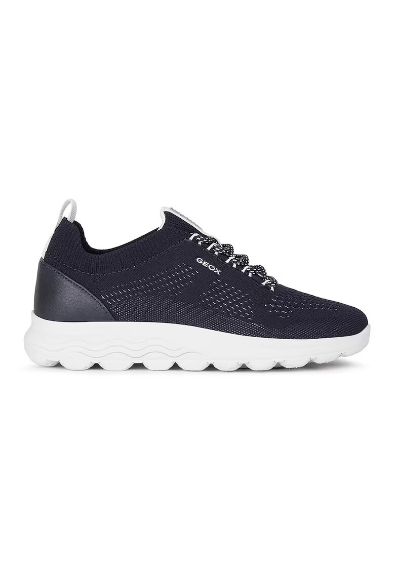 Geox Pantofi sport din plasa tricotata cu detaliu de piele - Bleumarin