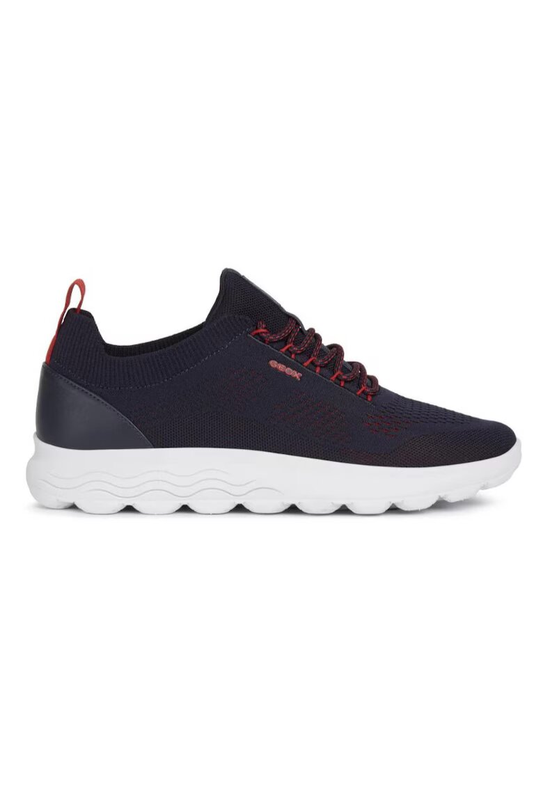 Geox Pantofi sport din plasa tricotata cu logo - Albastru inchis