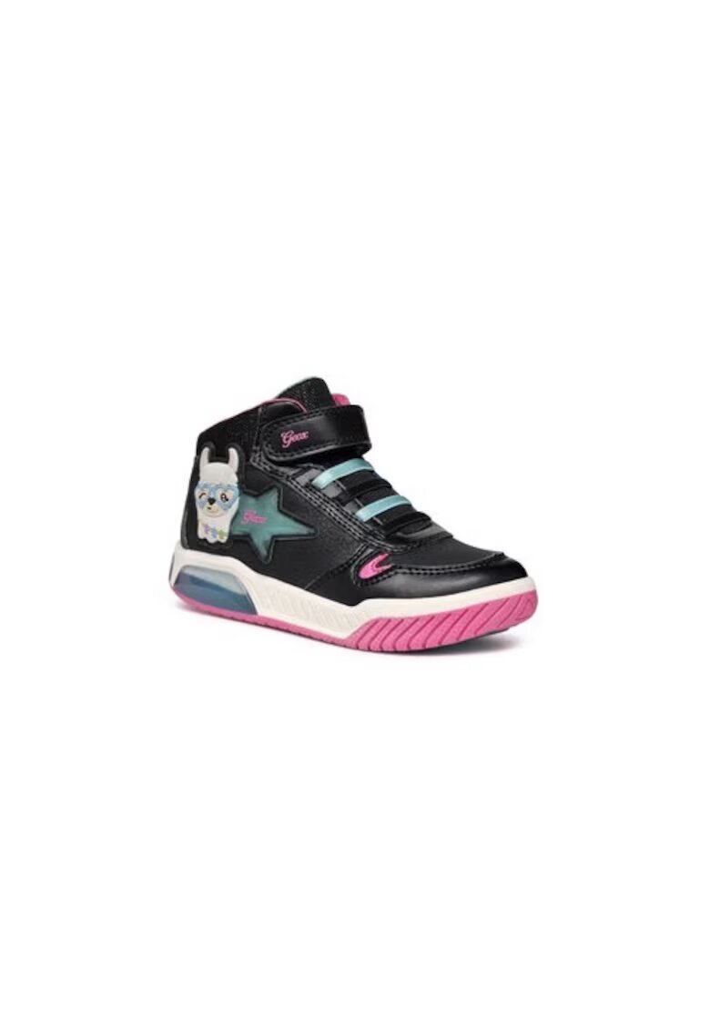 Geox Pantofi sport fete 304070280 - Piele ecologica - Negru - Negru