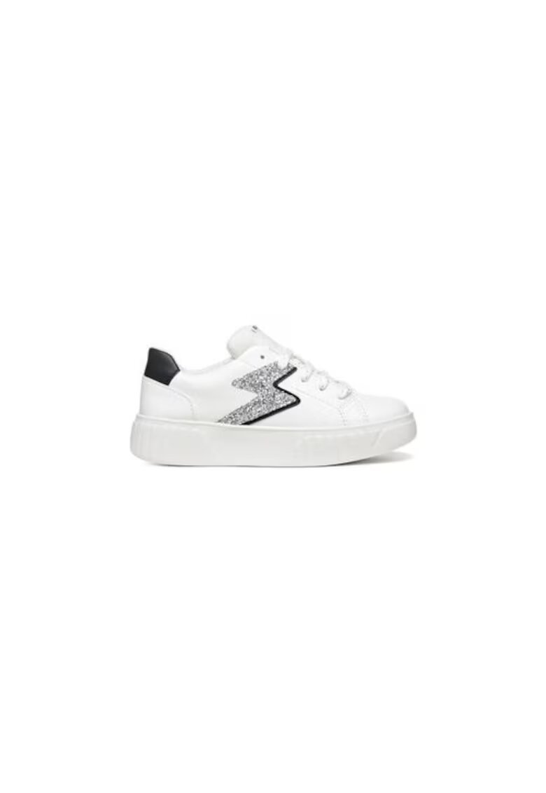 Geox Pantofi sport fete 304460807 - Piele ecologica - Alb - Alb