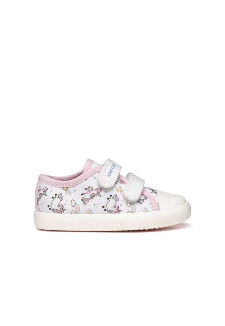 Geox Pantofi sport fete Textil - Alb - Alb