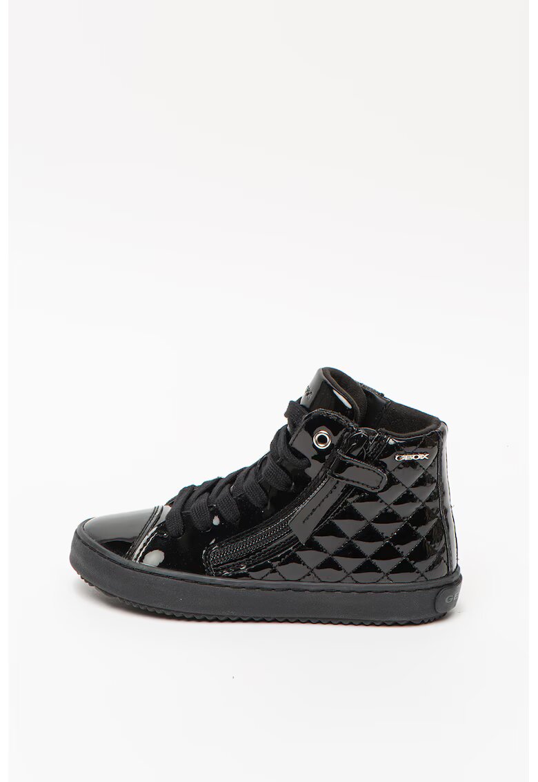 Geox Pantofi sport high-top de piele ecologica - cu aspect lacuit Kalispera