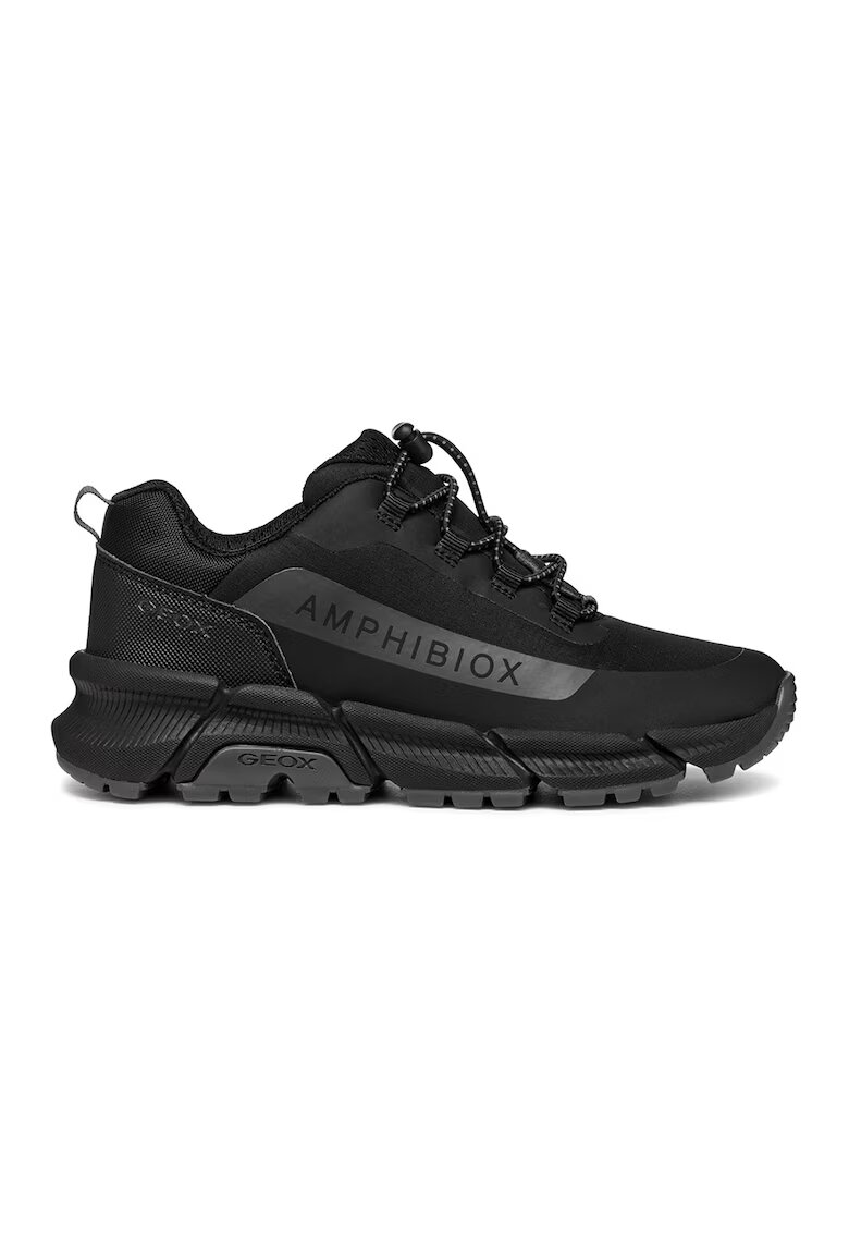 Geox Pantofi sport impermeabili cu insertii de plasa - Negru/Gri