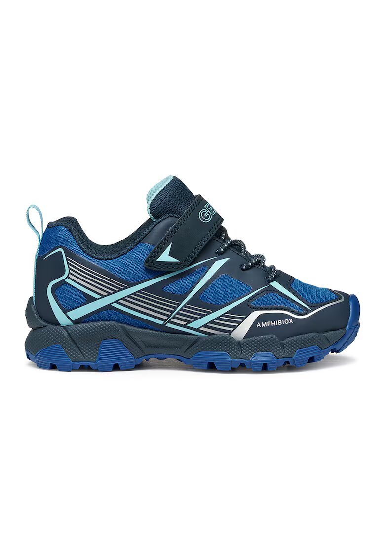 Geox Pantofi sport impermeabili cu velcro - Albastru royal/Albastru glaciar