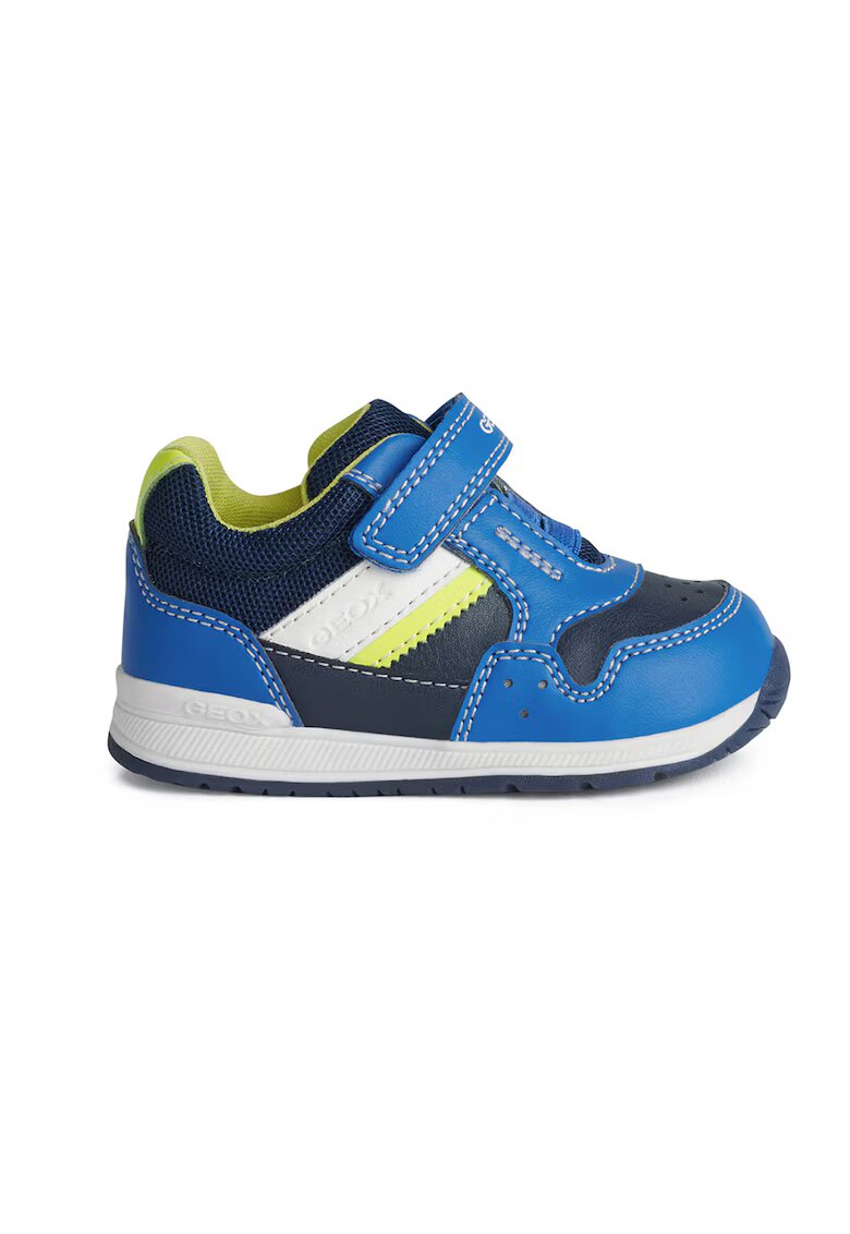 Geox Pantofi sport low-cut cu velcro - Albastru deschis/Bleumarin