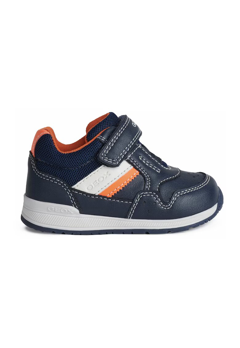 Geox Pantofi sport low-cut cu velcro - Portocaliu/Bleumarin