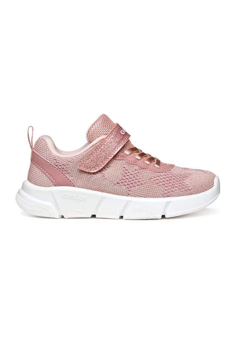 Geox Pantofi sport low-cut cu velcro - Roz