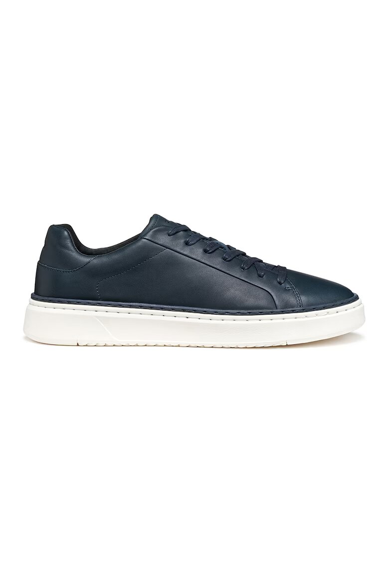 Geox Pantofi sport low-cut de piele - Albastru inchis