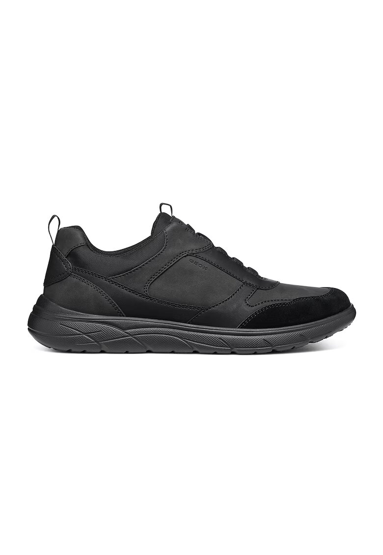 Geox Pantofi sport slip-on cu detalii din piele intoarsa Portello - Negru