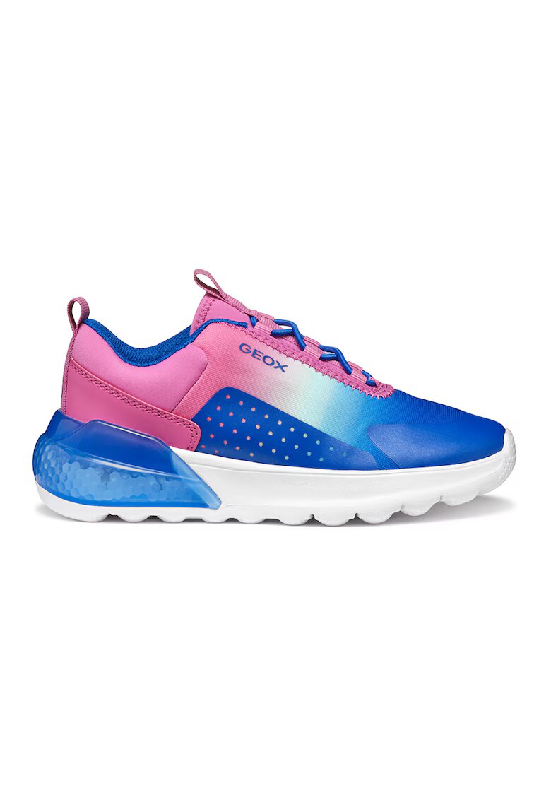 Geox Pantofi sport slip-on cu LED-uri - Roz fandango/Albastru royal/Alb optic