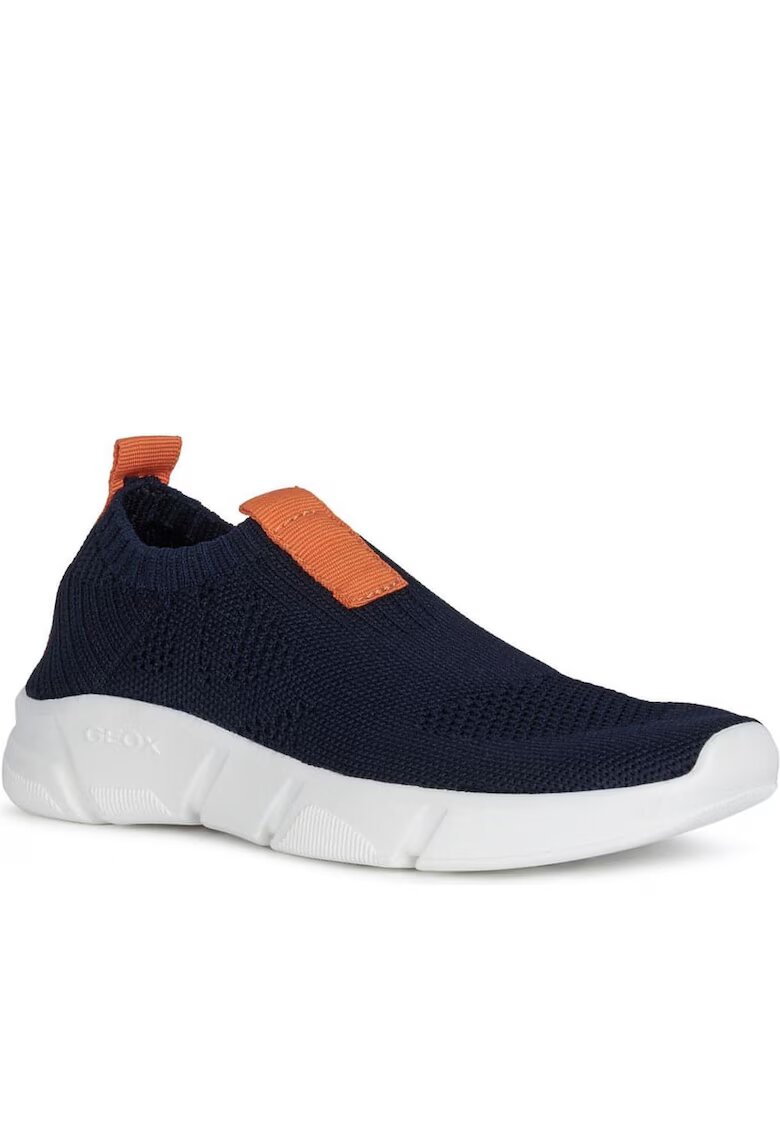 Geox Pantofi sport slip-on din plasa - Portocaliu/Bleumarin