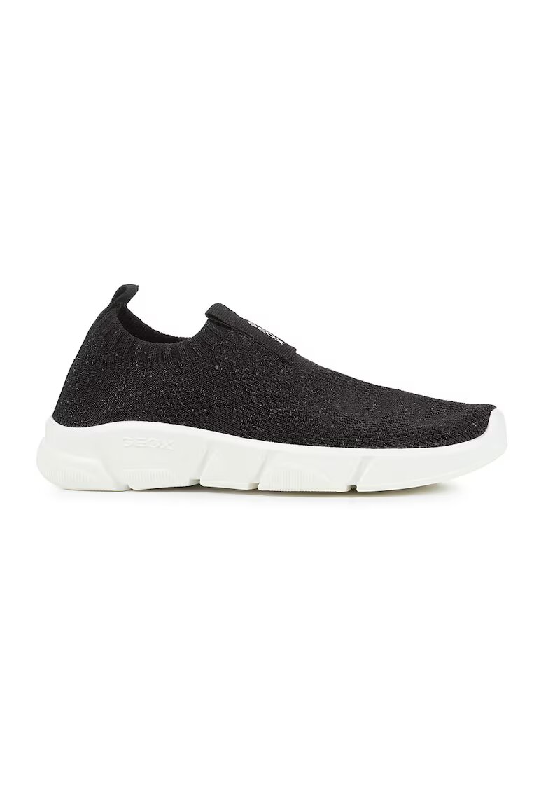 Geox Pantofi sport slip-on din plasa tricotata - Negru