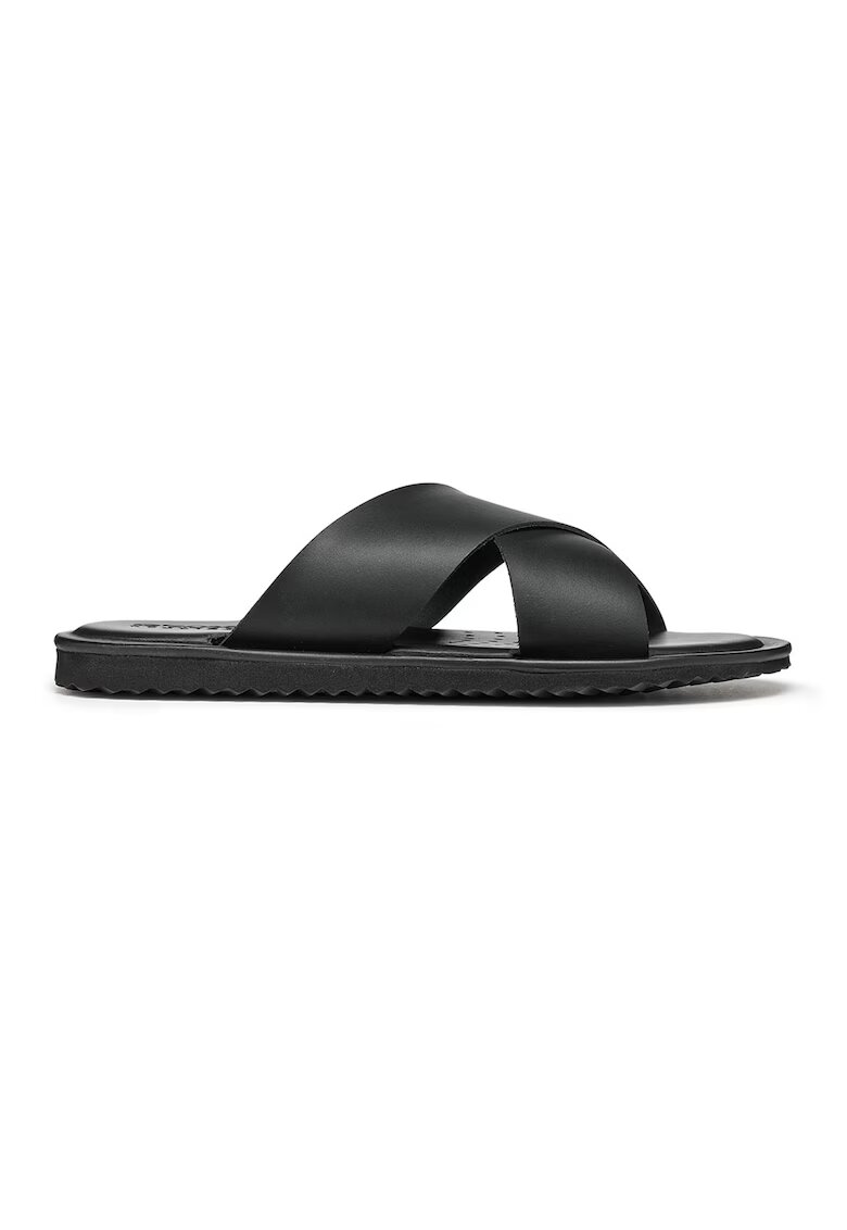 Geox Papuci de piele - Negru