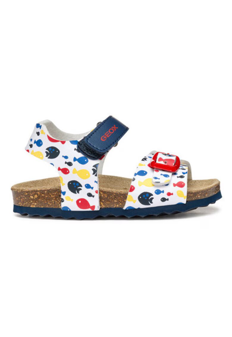 Geox Sandale baieti 304617591 - Piele ecologica - Alb - Alb