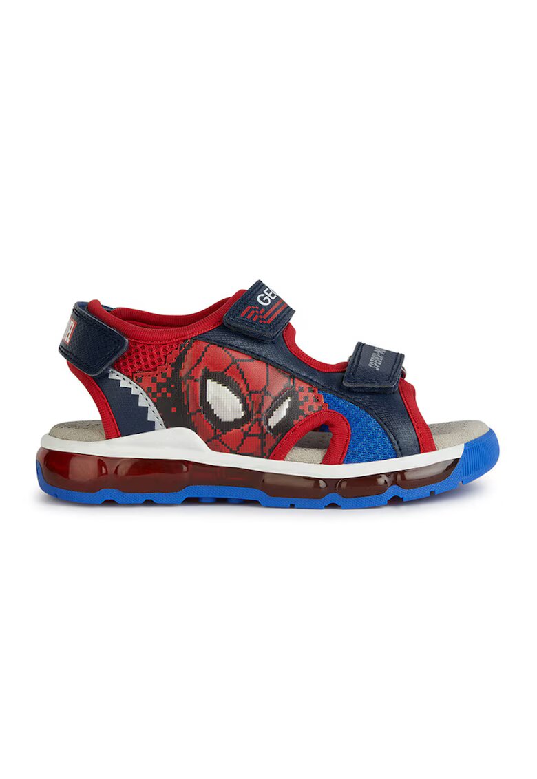 Geox Sandale cu imprimeu Spiderman - Rosu/Bleumarin