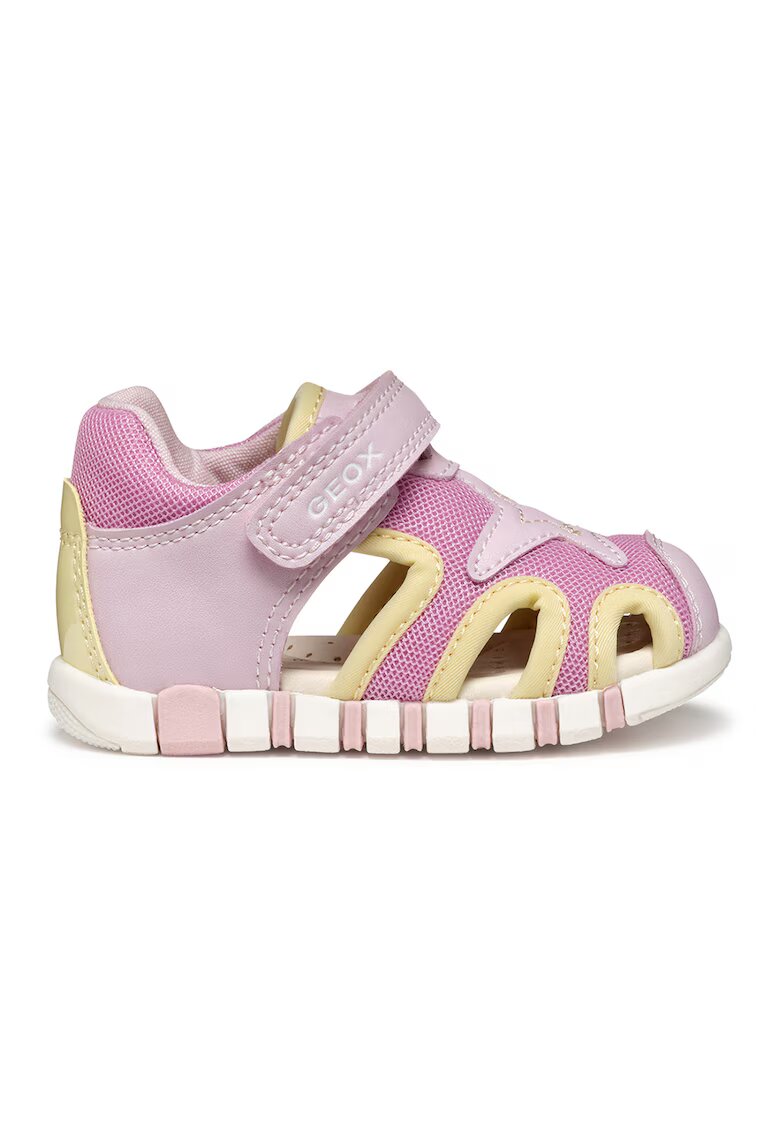 Geox Sandale cu velcro - Galben/Roz pastel