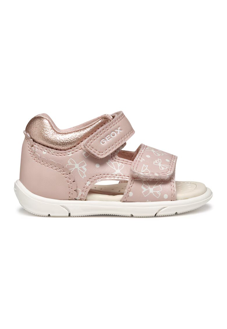 Geox Sandale cu velcro - model si insertii stralucitoare - Roz prafuit