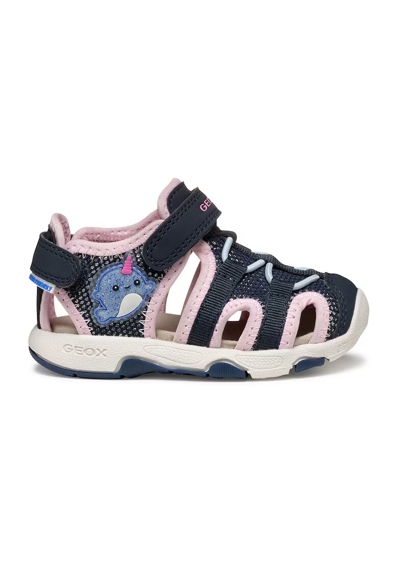 Geox Sandale cu velcro - Roz/Bleumarin
