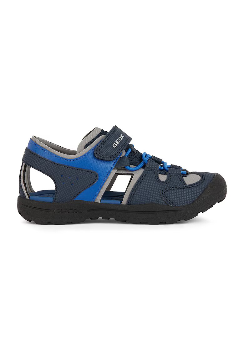 Geox Sandale cu velcro si model colorblock Veniett - Gri deschis/Albastru