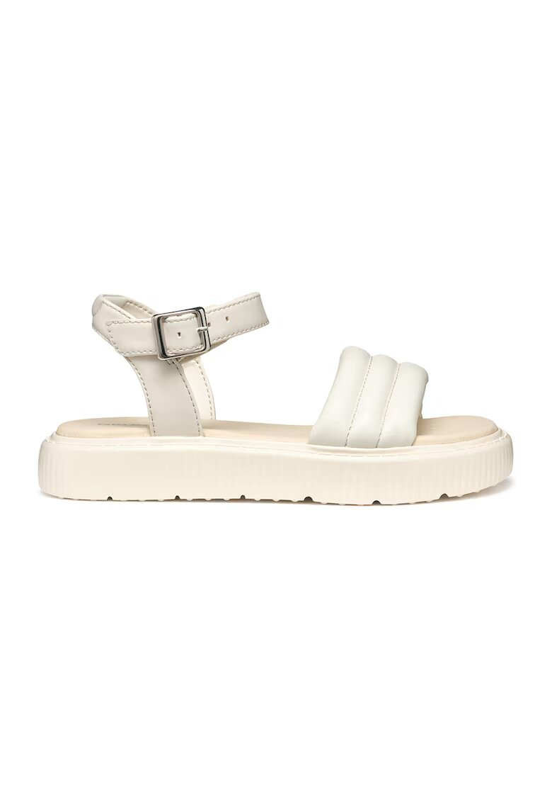 Geox Sandale de piele ecologica - Crem
