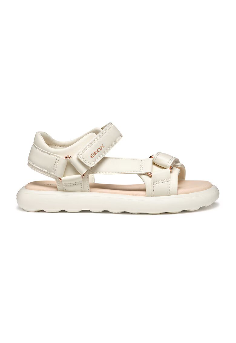 Geox Sandale de piele ecologica - Crem