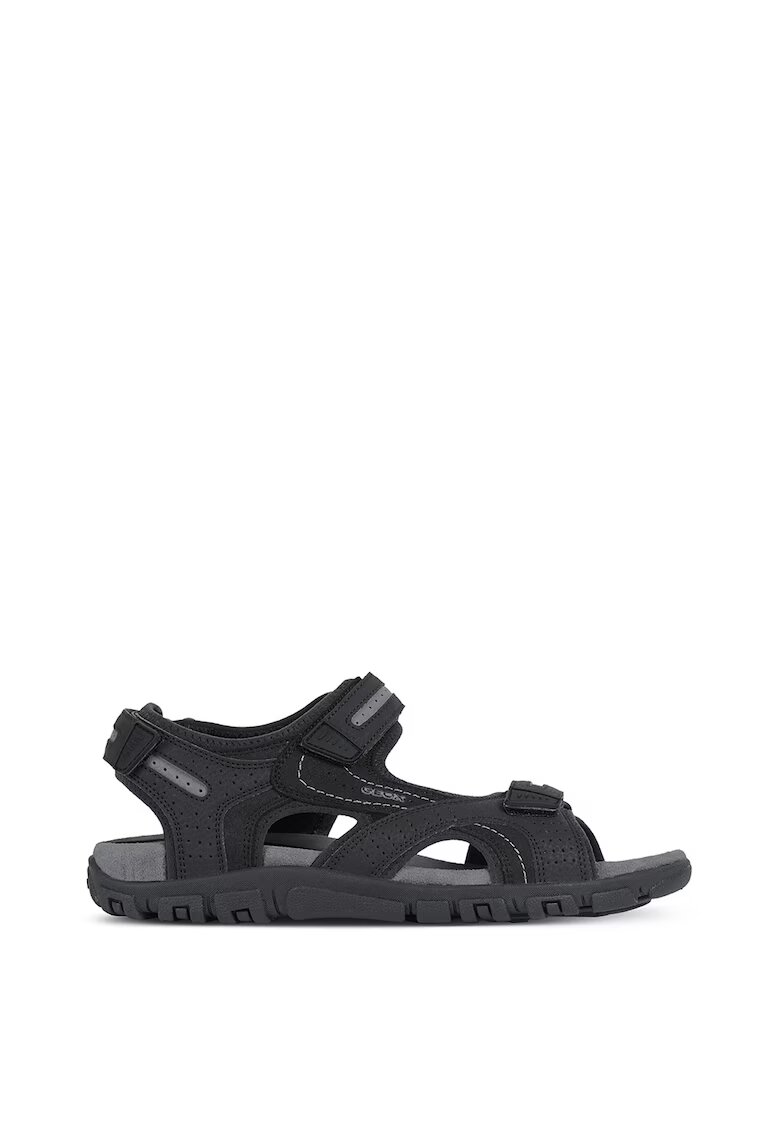 Geox Sandale de piele ecologica cu velcro