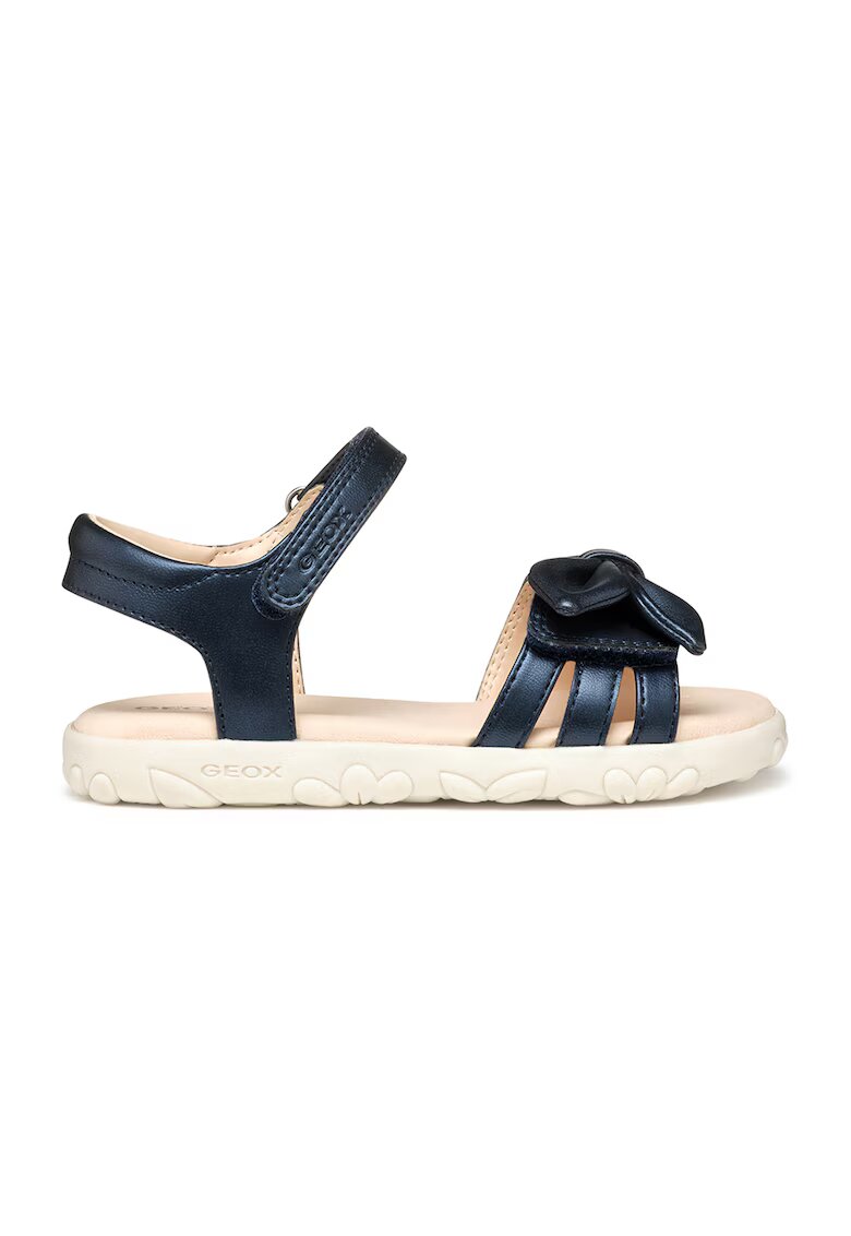 Geox Sandale de piele ecologica cu velcro - Bleumarin