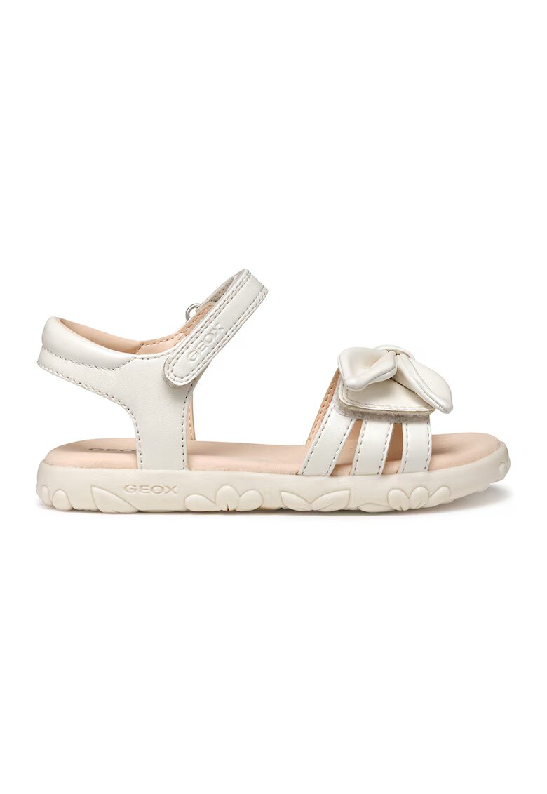 Geox Sandale de piele ecologica cu velcro - Crem