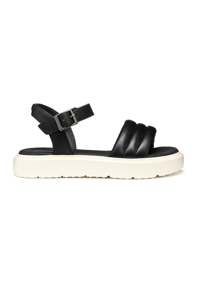 Geox Sandale de piele ecologica - Negru