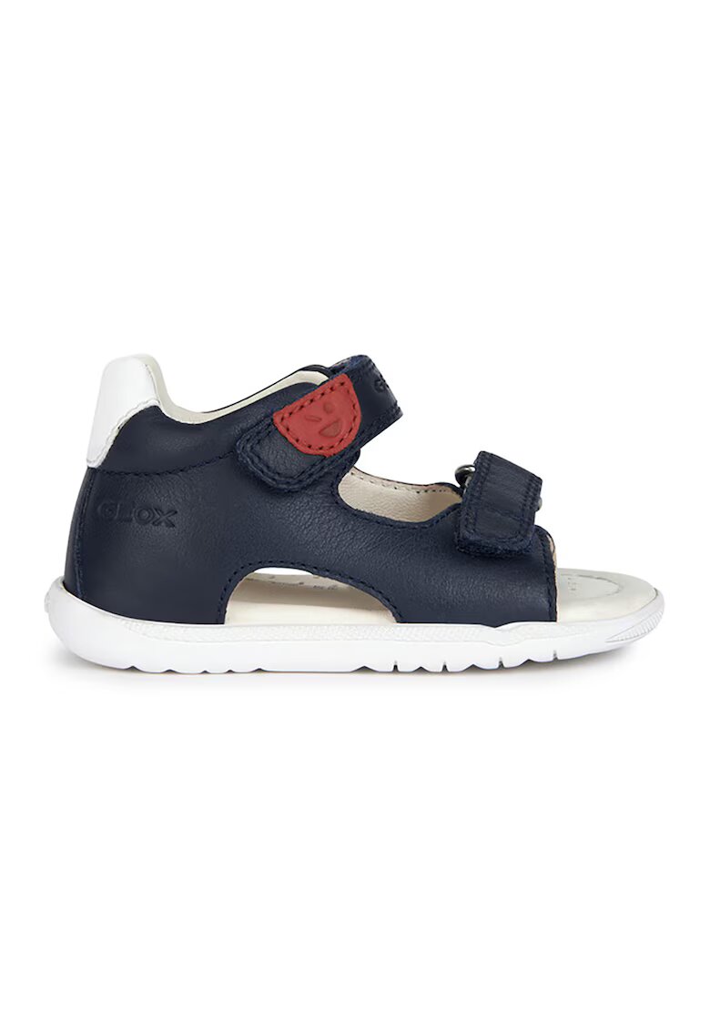 Geox Sandale de piele si piele ecologica cu velcro - Bleumarin