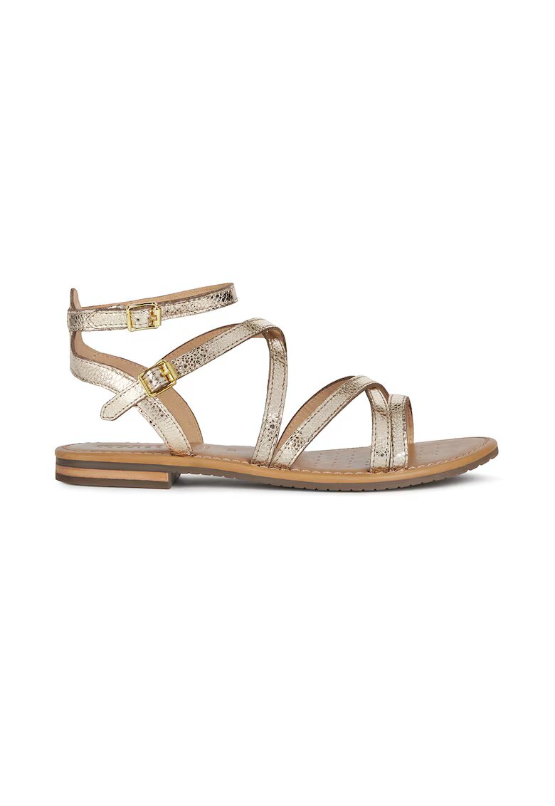Geox Sandale din piele cu barete multiple