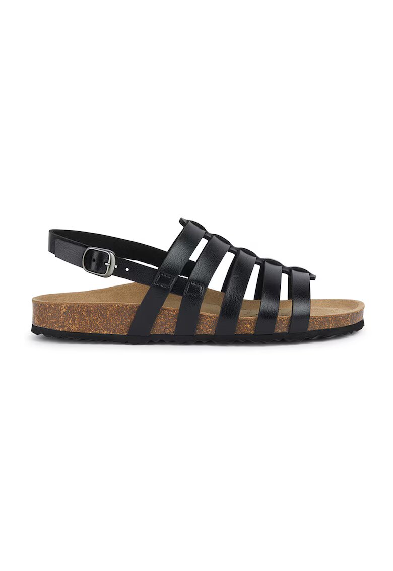 Geox Sandale din piele ecologica - Negru